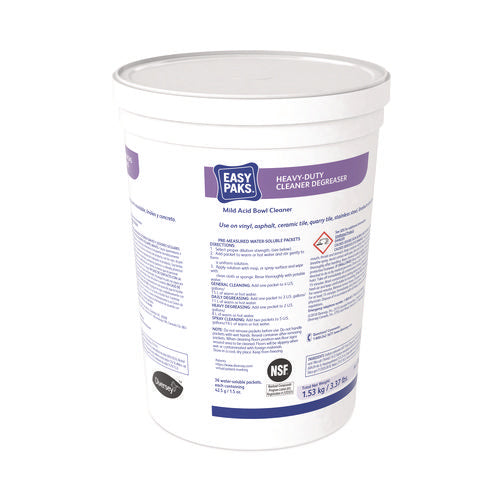 Image of Easy Paks® Heavy-Duty Cleaner/degreaser, 1.5 Oz Packet, 36/tub, 2 Tubs/carton