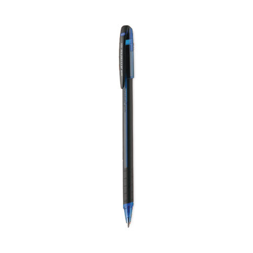 Image of uniball® Jetstream 101 Hybrid Gel Pen, Stick, Bold 1 mm, Blue Ink, Black/Blue Barrel, Dozen