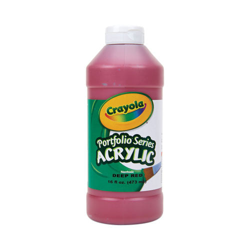 Image of Crayola® Portfolio Series Acrylic Paint, Deep Red, 16 oz Bottle