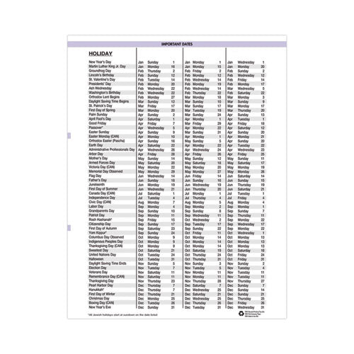 Image of House of Doolittle Recycled WildFlower Weekly/Monthly Planner, WildFlower Artwork, 11 x 8.5, Gray/White/Purple Cover, 12-Month (Jan-Dec): 2025