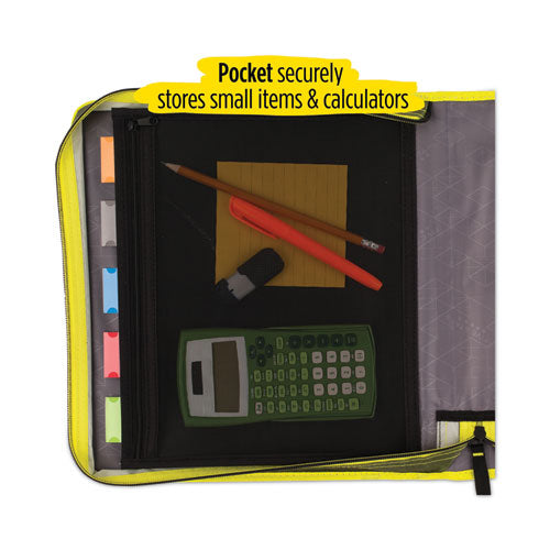 Image of Five Star® Zipper Binder and Expansion Panel, 3 Rings, 2" Capacity, 11 x 8.5, Assorted