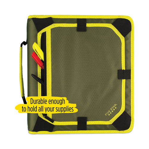 Image of Five Star® Zipper Binder and Expansion Panel, 3 Rings, 2" Capacity, 11 x 8.5, Assorted