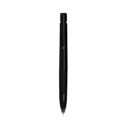 Image of Zebra® bLen Gel Pen, Retractable, Fine 0.7 mm, Black Ink, Black Barrel, Dozen
