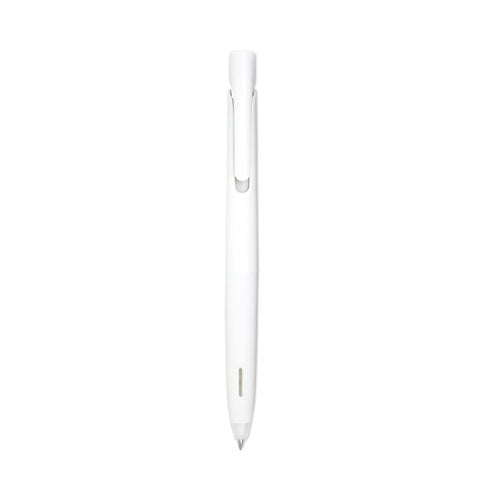 Image of Zebra® bLen Gel Pen, Retractable, Fine 0.7 mm, Black Ink, White Barrel, Dozen