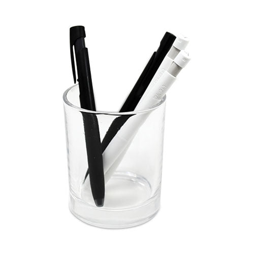 Image of Zebra® bLen Gel Pen, Retractable, Fine 0.7 mm, Black Ink, Black Barrel, Dozen