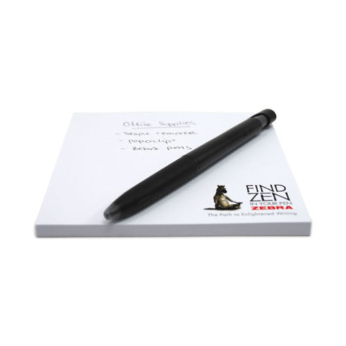 Image of Zebra® bLen Gel Pen, Retractable, Fine 0.7 mm, Black Ink, Black Barrel, Dozen