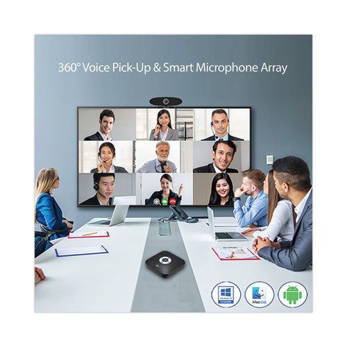 Image of Adesso Xtream S8 Wireless Conference Call Speaker with Microphone, Black