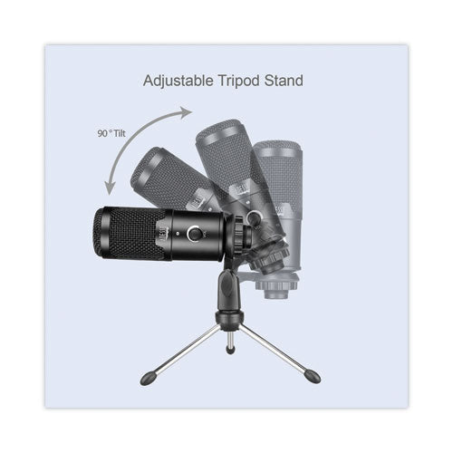 Image of Adesso Xtream M4 Cardioid Condenser Recording Microphone, Black
