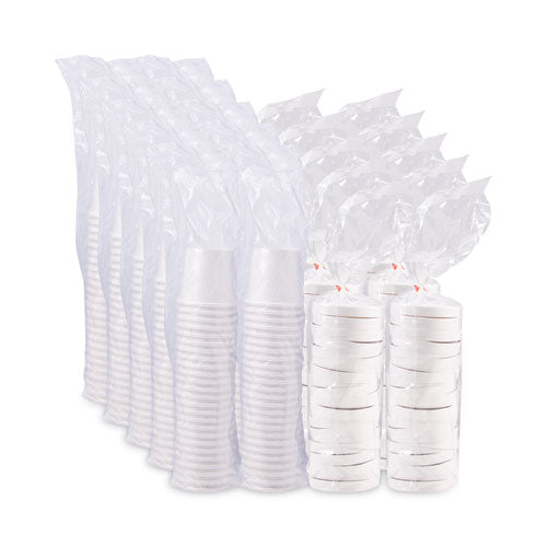 Image of SOLO® Flexstyle Double Poly Food Combo Packs, 16 oz, White, Paper, 25/Pack, 10 Packs/Carton