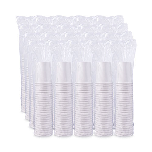 Image of SOLO® Flexstyle Double Poly Paper Containers, 32 oz, White, Paper, 25/Pack, 20 Packs/Carton