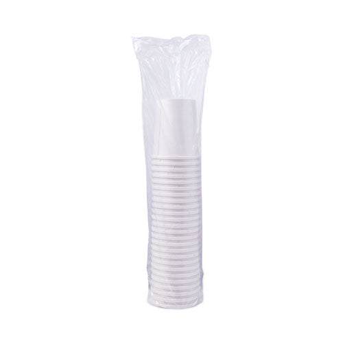 Image of SOLO® Flexstyle Double Poly Paper Containers, 32 oz, White, Paper, 25/Pack, 20 Packs/Carton
