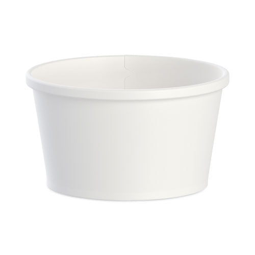 Image of SOLO® Flexstyle Double Poly Paper Containers, 8 oz, White, Paper, 25/Pack, 20 Packs/Carton