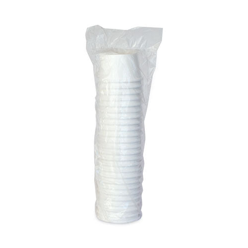 Image of SOLO® Flexstyle Double Poly Paper Containers, 8 oz, White, Paper, 25/Pack, 20 Packs/Carton