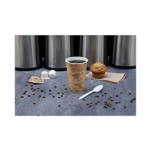 Image of SOLO® Mistique Hot Paper Cups, 16 oz, Mistique Design, 50/Sleeve, 20 Sleeves/Carton