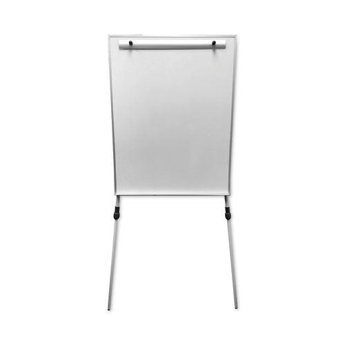 Image of Flipside Adjustable Dry Erase Board, 27.5" x 32", White Surface, Satin Aluminum Frame