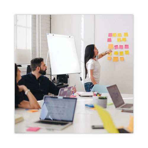 Image of Flipside Adjustable Dry Erase Board, 27.5" x 32", White Surface, Satin Aluminum Frame