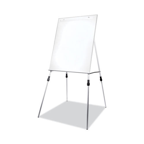 Image of Flipside Adjustable Dry Erase Board, 27.5" x 32", White Surface, Satin Aluminum Frame