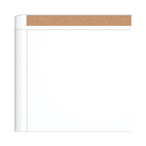 Image of U Brands PINIT Magnetic Dry Erase Board with Plastic Frame, 20" x 16", White Surface, White Plastic Frame