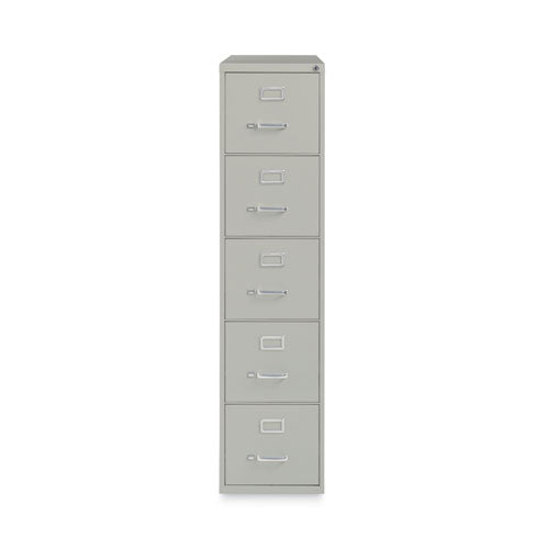 Image of Alera® Five-Drawer Economy Vertical File, Letter-Size File Drawers, 15" x 26.5" x 61.37", Light Gray