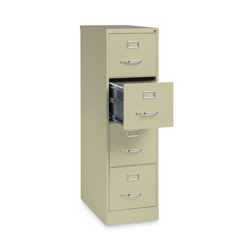 Image of Alera® Four-Drawer Economy Vertical File, Letter-Size File Drawers, 15" x 26.5" x 52", Putty