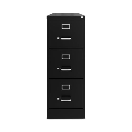 Image of Alera® Three-Drawer Economy Vertical File, Letter-Size File Drawers, 15" x 22" x 40.19", Black