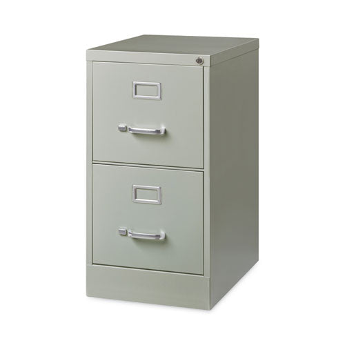Image of Alera® Two-Drawer Economy Vertical File, Letter-Size File Drawers, 15" x 22" x 28.37", Light Gray