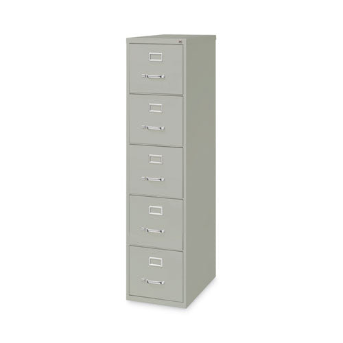 Image of Alera® Five-Drawer Economy Vertical File, Letter-Size File Drawers, 15" x 26.5" x 61.37", Light Gray
