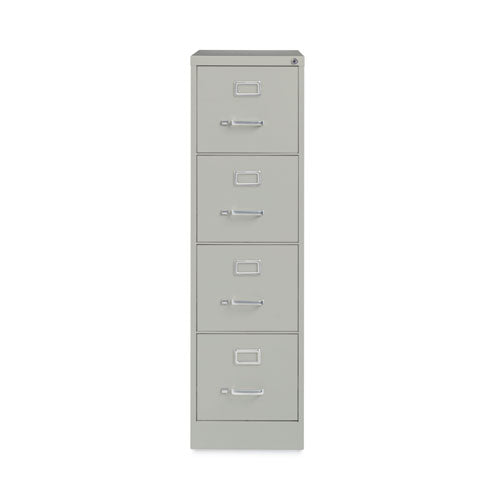 Image of Alera® Four-Drawer Economy Vertical File, Letter-Size File Drawers, 15" x 22" x 52", Light Gray