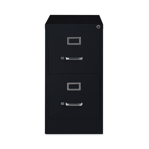 Image of Alera® Two-Drawer Economy Vertical File, Letter-Size File Drawers, 15" x 26.5" x 28.37", Black