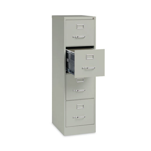 Image of Alera® Four-Drawer Economy Vertical File, Letter-Size File Drawers, 15" x 22" x 52", Light Gray