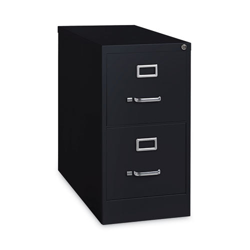 Image of Alera® Two-Drawer Economy Vertical File, Letter-Size File Drawers, 15" x 26.5" x 28.37", Black