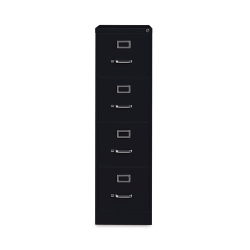 Image of Alera® Four-Drawer Economy Vertical File, Letter-Size File Drawers, 15" x 26.5" x 52", Black