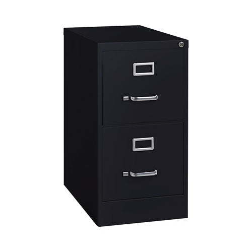 Image of Alera® Two-Drawer Economy Vertical File, Letter-Size File Drawers, Black, 15" x 22" x 28.37"