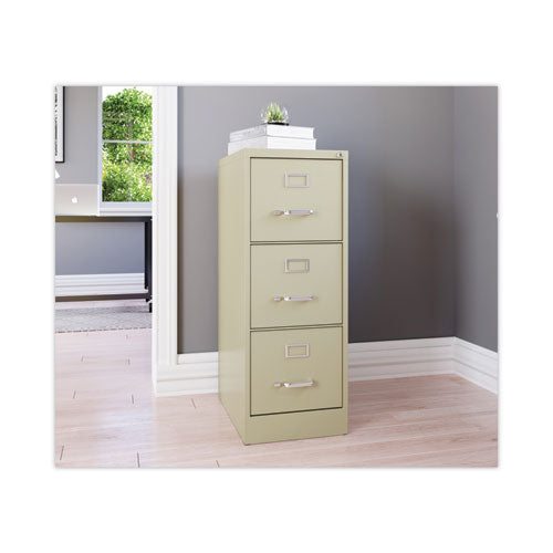 Image of Alera® Three-Drawer Economy Vertical File, Letter-Size File Drawers, 15" x 22" x 40.19", Putty