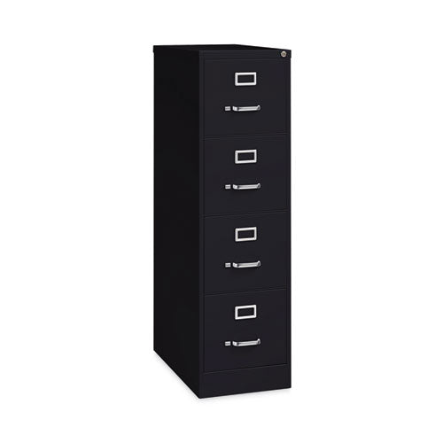 Image of Alera® Four-Drawer Economy Vertical File, Letter-Size File Drawers, 15" x 26.5" x 52", Black