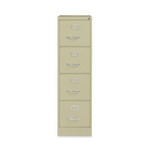 Image of Alera® Four-Drawer Economy Vertical File, Letter-Size File Drawers, 15" x 26.5" x 52", Putty