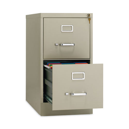 Image of Alera® Two-Drawer Economy Vertical File, Letter-Size File Drawers, 15" x 26.5" x 28.37", Putty