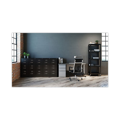 Image of Alera® Three-Drawer Economy Vertical File, Letter-Size File Drawers, 15" x 22" x 40.19", Black