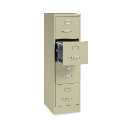 Image of Alera® Four-Drawer Economy Vertical File, Letter-Size File Drawers, 15" x 22" x 52", Putty