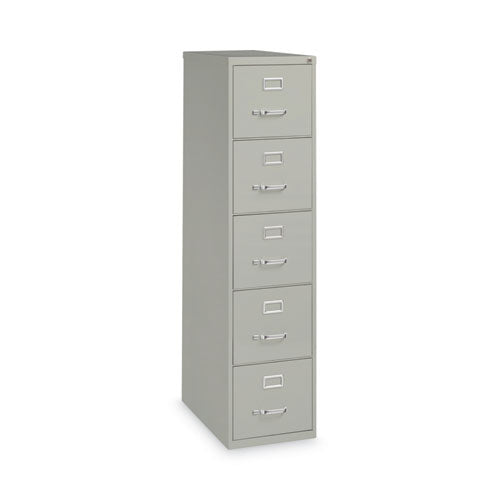 Image of Alera® Five-Drawer Economy Vertical File, Letter-Size File Drawers, 15" x 26.5" x 61.37", Light Gray