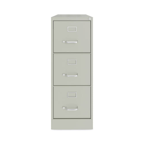 Image of Alera® Three-Drawer Economy Vertical File, Letter-Size File Drawers, 15" x 22" x 40.19", Light Gray