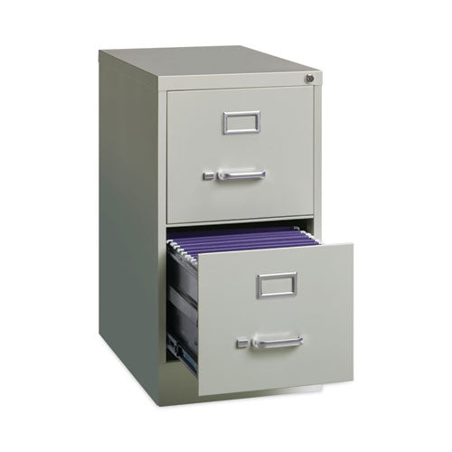 Image of Alera® Two-Drawer Economy Vertical File, Letter-Size File Drawers, 15" x 22" x 28.37", Light Gray