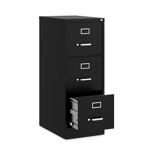 Image of Alera® Three-Drawer Economy Vertical File, Letter-Size File Drawers, 15" x 22" x 40.19", Black