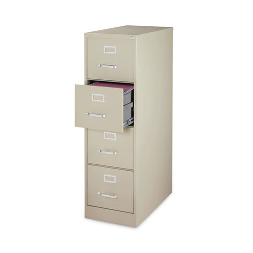 Image of Alera® Four-Drawer Economy Vertical File, Letter-Size File Drawers, 15" x 26.5" x 52", Putty