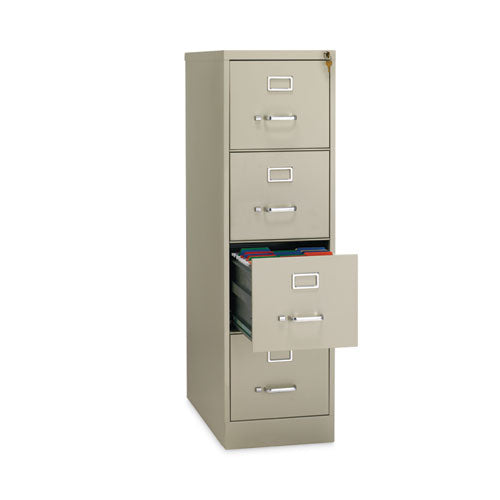 Image of Alera® Four-Drawer Economy Vertical File, Letter-Size File Drawers, 15" x 26.5" x 52", Putty