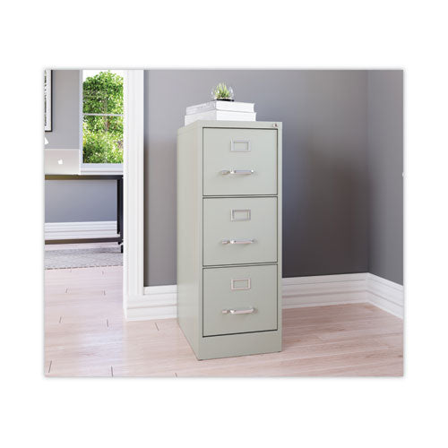 Image of Alera® Three-Drawer Economy Vertical File, Letter-Size File Drawers, 15" x 22" x 40.19", Light Gray