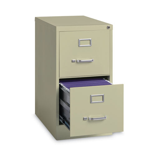 Image of Alera® Two-Drawer Economy Vertical File, Letter-Size File Drawers, 15" x 22" x 28.37", Putty