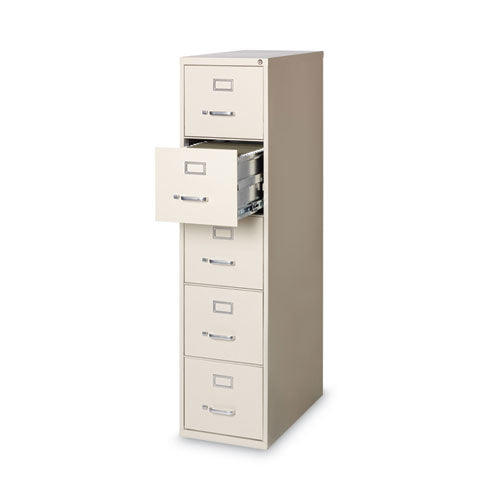 Image of Alera® Five-Drawer Economy Vertical File, Letter-Size File Drawers, 15" x 26.5" x 61.37", Putty