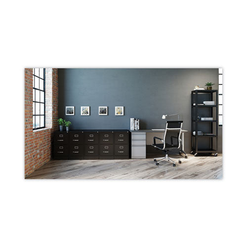 Image of Alera® Two-Drawer Economy Vertical File, Letter-Size File Drawers, 15" x 26.5" x 28.37", Black