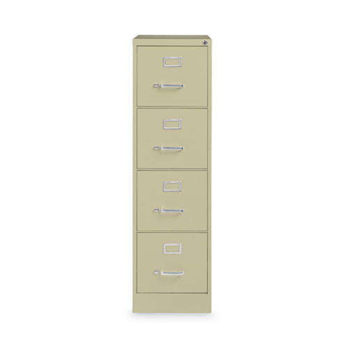 Image of Alera® Four-Drawer Economy Vertical File, Letter-Size File Drawers, 15" x 22" x 52", Putty